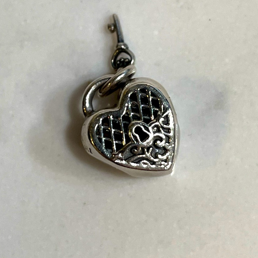 New authentic love you heart padlock Pandora charm